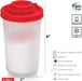SIGNORAWARE Salt and Pepper Shakers Moisture Proof Set of 2 Large Salt Shaker to go Camping Picnic Outdoors Kitchen Lunch Boxes Travel Spice Set Clear with Red Covers Lids Plastic Airtight Dispenser