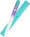 Czech Glass Nail File with Case in Pastel Green Violet