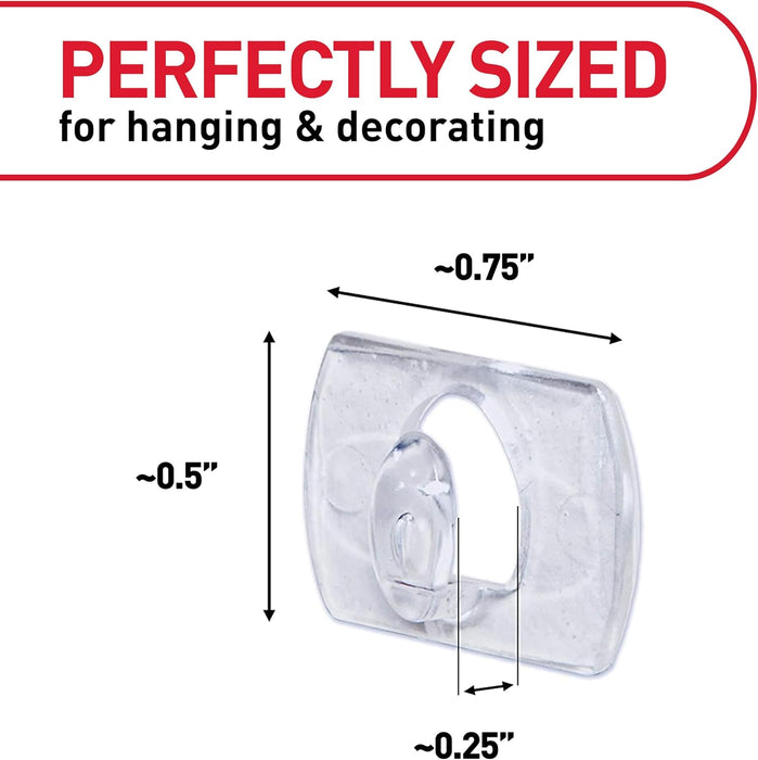 Clear Indoor Mini Light Clips Value Pack, 45 Clips, 54 Strips, Damage-Free String Light Hangers for Home, Room, Wall, Of