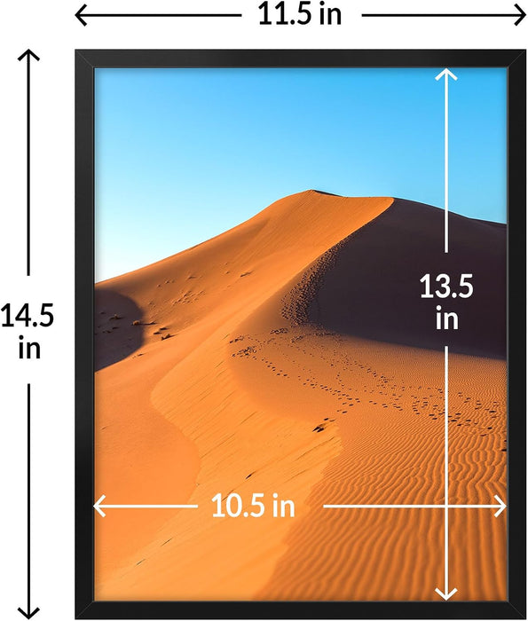 11x14 Picture Frame for Wall Display, 11 x 14 Black Picture Frame with HD Plexiglass, 11 by 14 Poster Frame 1 Pack, Disp