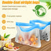 Reusable Silicone Food Storage Bags, 10 Pack 4 Size Leak proof Dishwasher Safe Reusable Freezer Bags for Food Storage Co
