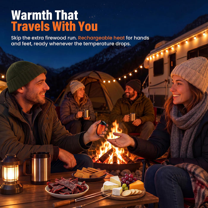 Hand Warmers Rechargeable, 2 Pack Portable Pocket Hand Warmers, 20Hrs Long Heating Double Warm Electric Handwarmers, Reu