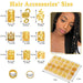220 Pcs Gold Hair Jewelry for Braids, Loc Jewelry for Hair Dreadlock, Loc Charms for Women, Metal Gold Braid Rings Cuffs