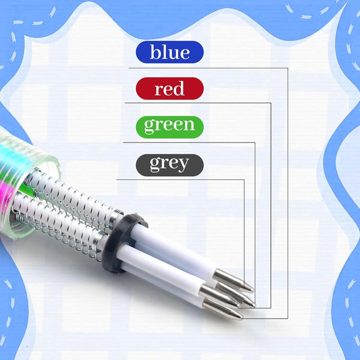 24Pcs Mini Multicolor Pens in One 4-in-1 Cute Pens Bulk for Kids, Fun Kawaii Ballpoint Pens for Birthdays and Children's