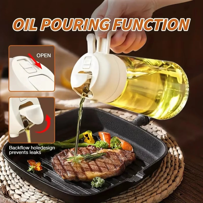 200 mL Kitchen Oil Sprayer Bottle — Black