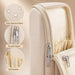 Small Standing Makeup Brush Bag & Holder, Beige Travel Cosmetic Case
