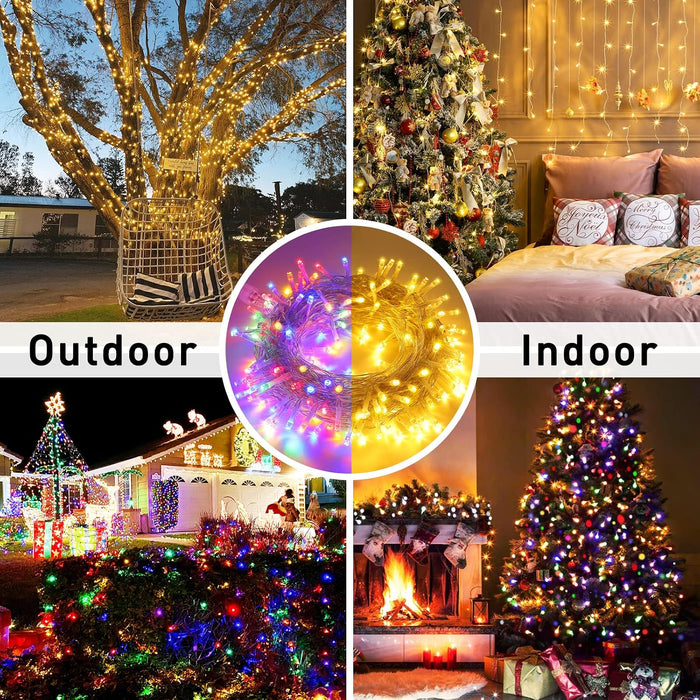 200 LED Warm White & Multicolor Color Changing String Lights