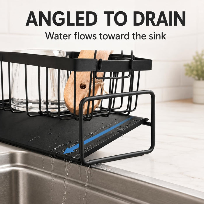 L-Shaped Sponge Holder for Kitchen Sink, Corner Sink Caddy, Sink Organizer