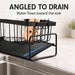 L-Shaped Sponge Holder for Kitchen Sink, Corner Sink Caddy, Sink Organizer