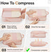 9/11 Set Compression Packing Cubes for Cruise Travel Essentials,Compressible Expandable Luggage Suitcase Organizer Bags 