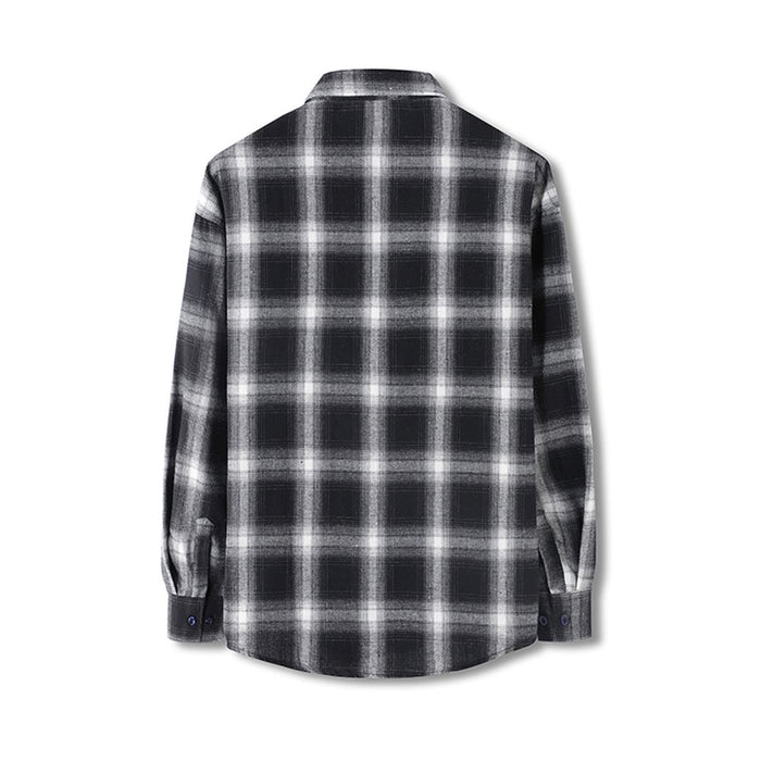 The New Men'S Regular-Fit Long-Sleeve Plaid Flannel Shirt Fashion Casual