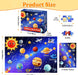 4 Packs 100 Piece Puzzles for Kids Ages 4-6 6-8 8-10, USA World Map Kids Puzzles Ages 3-5 4-6 5-8, Solar System Mars Adventure 100 Piece Puzzle for Adults Seniors, Educational Jigsaw Puzzles 15"x10"