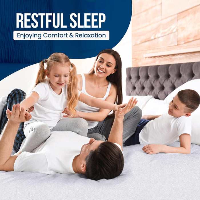 Waterproof Mattress Protector Twin Size, Premium Terry Mattress Cover 200 GSM, Breathable, Fitted Style with Stretchable Pockets (White)