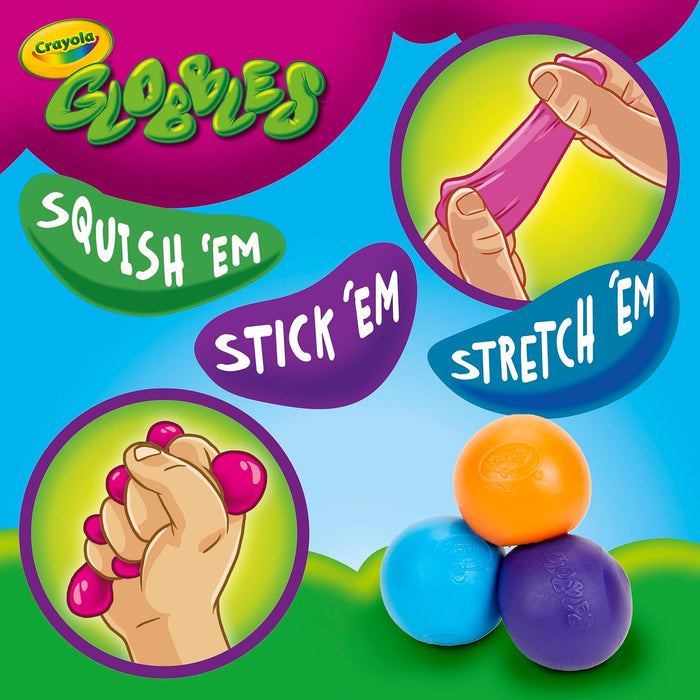 Globbles Fidget Toy (6ct), Sticky Stress Ball for Adults & Kids, Squishy Balls, Calming Sensory Gifts for Stress Relief