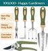 Heavy Duty Gardening Tools - Gardening Gifts for Women, Men, Mom, Dad - Durable, Ergonomic Garden Tools Set (Floral)