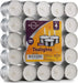 Unscented Tea Light Candles 100 Pack | 4 hours, White, Smokeless, Dripless Small Votive Paraffin Tealights | Long-Lasting for Home, Shabbat, Weddings, Events, Emergencies | Mini Candles Bulk