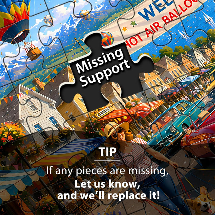 500 Piece Puzzles for Adults, Hot Air Balloon Festival Jigsaw Puzzle