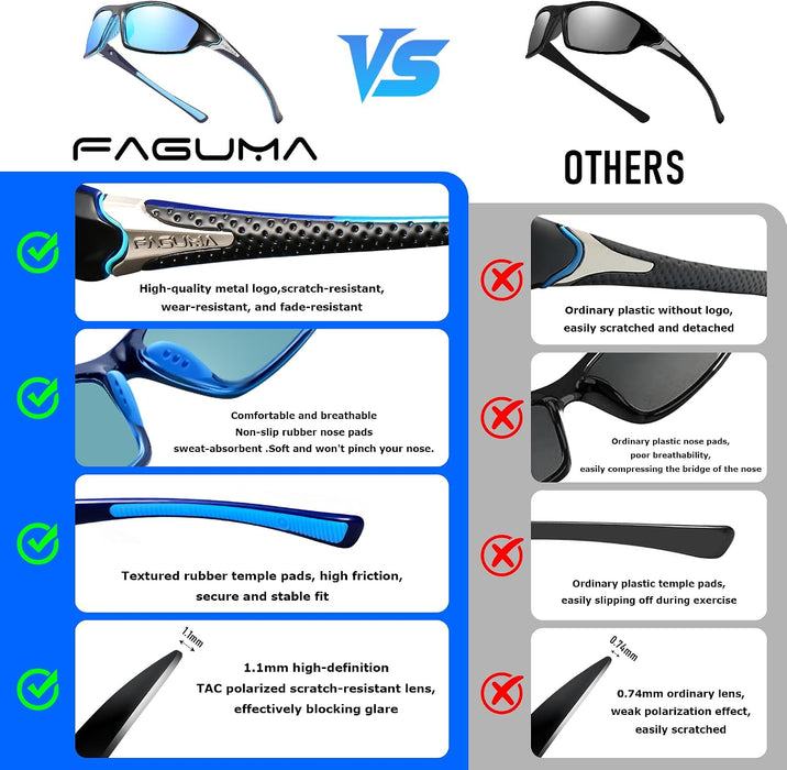 Sports Polarized Sunglasses For Men UV400 Protection