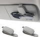 Magnetic Leather Sunglasses Holder for Car, 2 Packs (Silver Grey)