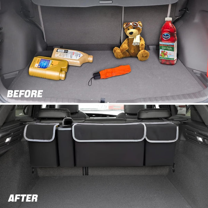 Car Trunk Organizer, Hanging Backseat Storage Bag, Black