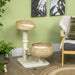 Elevated Cat Bed with Sisal Scratching Post