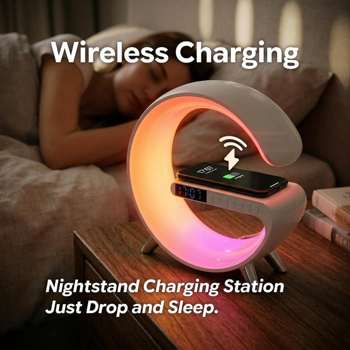 5 in 1 LED Table Lamp with Wireless Charging Bluetooth Speaker