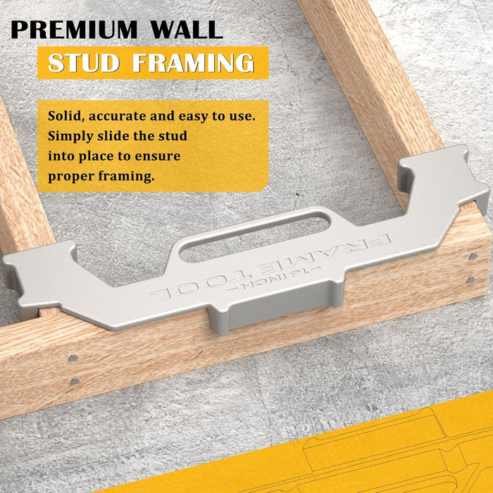 Framing Tools,16 Inch On-Center Stud Layout Tool,100% Cast Aluminum Framing Spacing Tool,Premium Wall Stud Framing Tool,Precision Measurement Jig Tool For Framing Wall