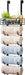 Towel Racks for Bathroom Storage - 6 Tier Over The Door & Wall Mount Rolled Towel Storage Organizer Holder with Metal Shelf Basket for Small Bathroom, Camper, Rv - Black, Patented