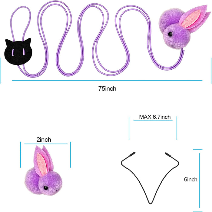 Cat Toys Interactive for Indoor Cats,2PCS Retractable Cat Wand,9PCS Teaser Toys&1PCS Hanging Door Lure Kitten Toy,Intera