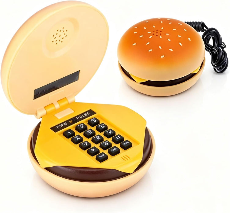 Novelty Hamburger Shape Desktop Landline Telephone