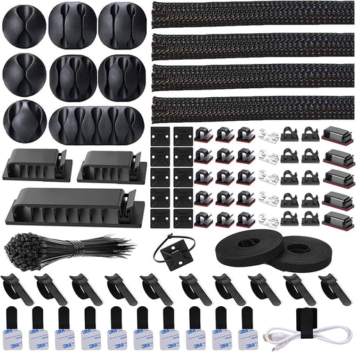 192 PCS Cable Management Kit 4 Wire Organizer Sleeve