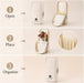 Small Standing Makeup Brush Bag & Holder, Beige Travel Cosmetic Case