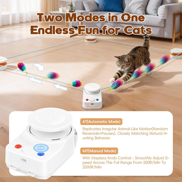Interactive Cat Toy for Indoor Cat,Automatic Treadmill for Exercise