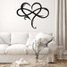 Infinity Heart Wall Decor, Unique Infinity Heart Metal Art Wall Decor Love Sign Steel Wall Plaques Bedroom Ornaments for