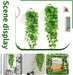 Fake Hanging Plants Vines(2pcs)for Room Decor, Artificial Ivy Greenery Garlands for Home Bedroom Living Aesthetic Kitchen Office Wall Patio Bookshelf,Indoor,Outdoor Farmhouse Decorations(No flowerpot)