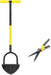 Professional Edge Lawn Tool, Heavy Duty Steel Half Moon & Saw-Tooth Blade for Clean Borders, Long Handle Reduces Back Strain, Manual Edger Ideal for Garden Edges, Sidewalks, Flower Beds