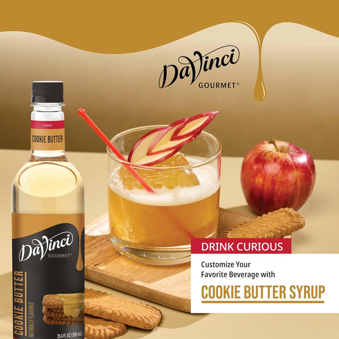 Cookie Butter Syrup, Made with Pure Cane Sugar, Dairy Friendly, 25.4 Fluid Ounces (Pack of 1)