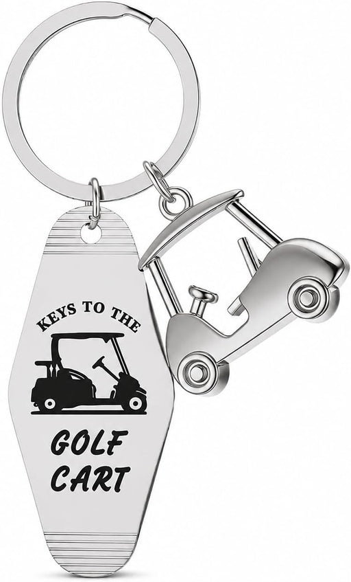 Golf Gifts for Men Retro Motel Golf Cart Keychain Accessories