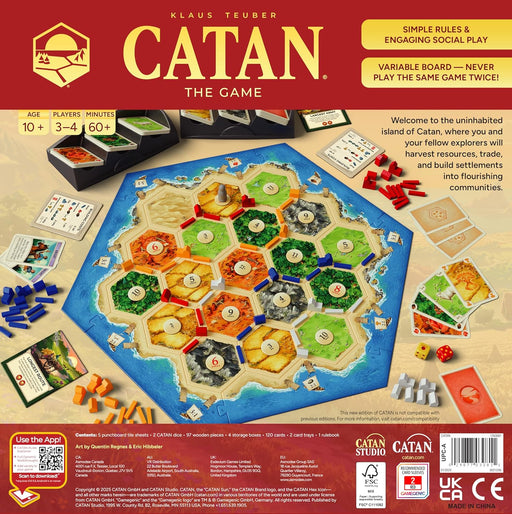 Board Game (6th Edition) Trade, Build & Settle in the Classic Strategy Game for Family, Kids & Adults, Ages 10+, 3-4 Pla