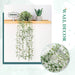 24" Fake Hanging Eucalyptus Plant for Bathroom Wall Art Decor