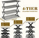 𝟐𝟒% 𝐎𝐅𝐅 4 Tier Collapsible Cooling Rack - Adjustable Black Stainless Steel Baking Rack with Mesh Leak Proof, Foldab