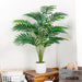 28" Fake Palm Tree, Artificial Plants Indoor in Modern White Pot