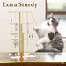 Jewelry Stand Holder Organizer: 14.5" Sturdy Hanger for 80 Pcs Jewelry, Gift for Women, Gold Jewlery Tower for Necklace,