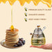 glass honey jar with dipper,beehive shaped honey pot,honey container with dipper large,17 oz