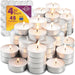 Unscented Tea Light Candles 45 Pack | 4 Hours, White, Smokeless, Dripless Small Votive Paraffin Tealights | Long-Lasting