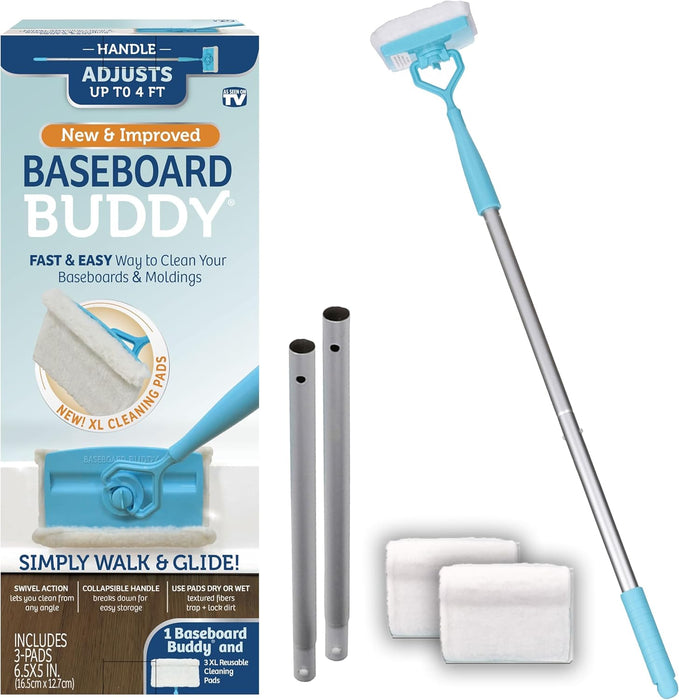 | Lightweight Home Cleaning Essential, Perfect for Baseboards, Moldings & Walls, Glide & Wipe Trapping & Locking Dirt & 