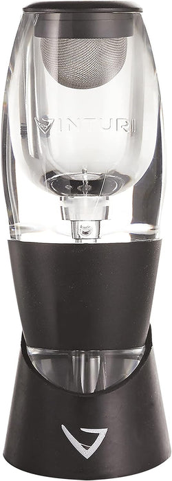 Wine Aerator Pourer and Decanter for Red Wines Patented Design Perfectly Aerates Wines By The Glass or Bottle With Disti