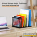 Desk File Organizer Upright Mesh Desktop Organizer File Sorter Office Organization File Holder for Home, Office & Classroom (Black, 1 Pack 5-Section)