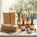Flower Reed Diffuser Set Eucalyptus & Lavender Scent for Room Bathroom Accessories Shelf Decor & Air Fresheners, Sticks Defusers with 4.0 fl oz Home Fragrance Oils, Office Gift