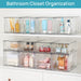 4 Pack Large Stackable Storage Drawers, Clear